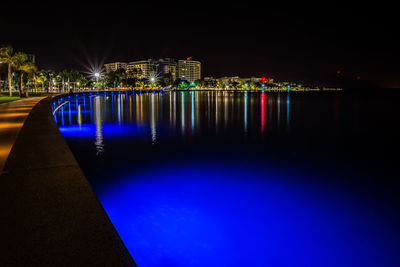 Illuminated city at night