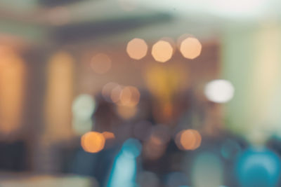 Defocused image of illuminated lights