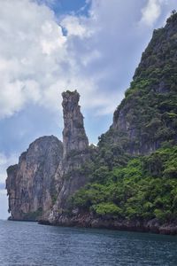 Island ocean tropical forest views near phi phi, ko rang yai, ko li pe phuket thailand asia.