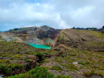 Scenic view of land against sky