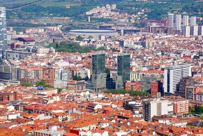 High angle view of cityscape