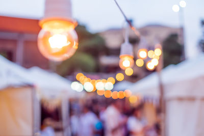 Close-up of illuminated light bulb