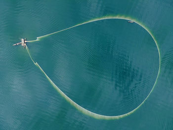 High angle view of road