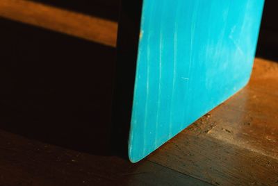 Close-up of blue wall