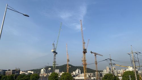 Low angle view of buildings against sky