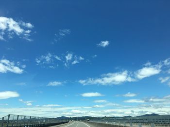 Scenic view of landscape against blue sky