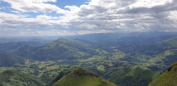 Aerial view of landscape against sky