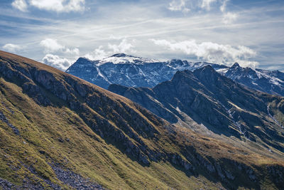 Mountain view austria scenic view of snowcapped mountains against sky