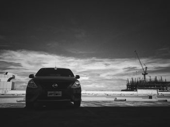 Car on road against sky