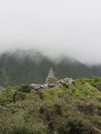 Scenic view of mountain against sky