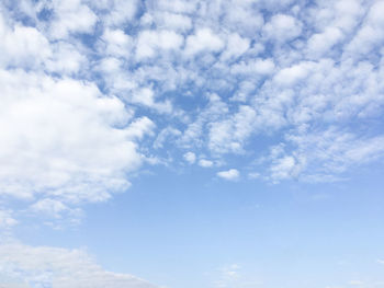 Low angle view of clouds in sky