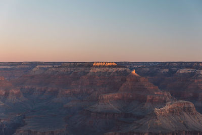 View of landscape against clear sky