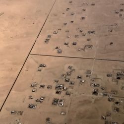 Aerial view of the road