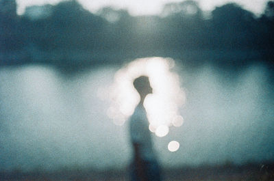 Shadow of people on wall