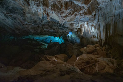 Rock formations in cave