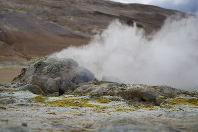 Scenic view of waterfall