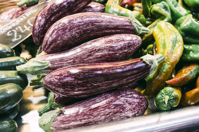 Close-up of vegetables for sale in market