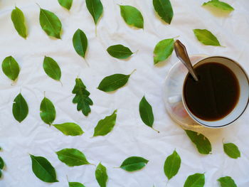 Directly above shot of coffee cup