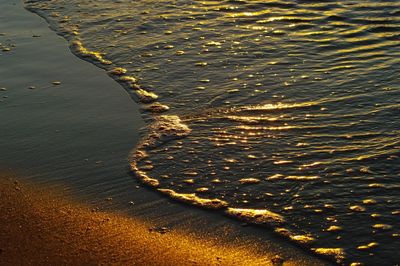 High angle view of beach