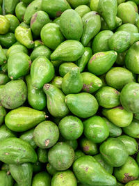 Full frame shot of green beans in market