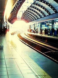 Railroad station platform