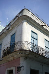 Low angle view of old building against sky