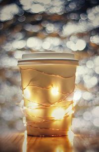 Close-up of coffee on table