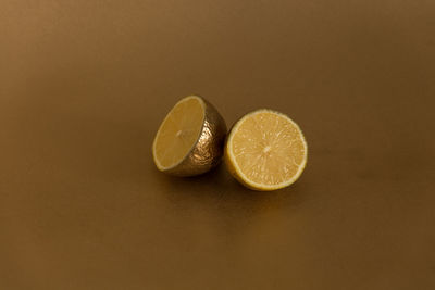 Close-up of fruit against white background