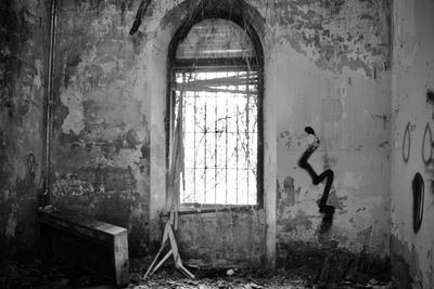 Interior of abandoned building