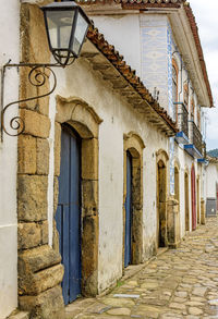 Facades of old colonial-style houses  in the historic city of paraty on rio de janeiro