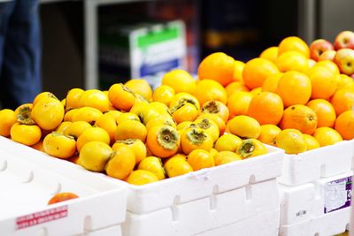 Fruits for sale at market stall