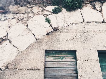 Weathered wall of old building