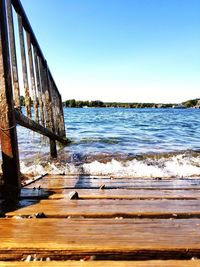 View of sea against clear sky