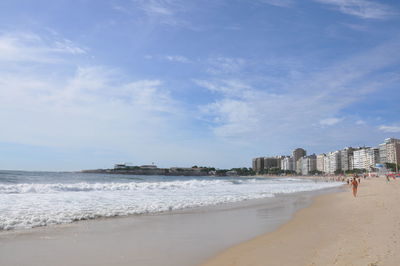 Panoramic view of beach against sky