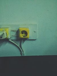 Close-up of yellow wall