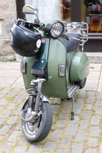 Motorcycle parked on street