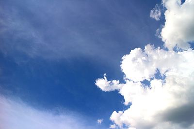 Low angle view of clouds in sky