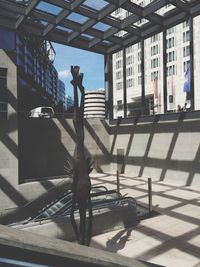 Woman standing in city