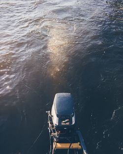 View of boats in water