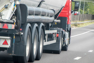 Vehicles on road in city