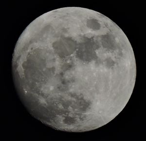 Low angle view of moon in sky