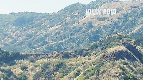 Scenic view of mountains against clear sky