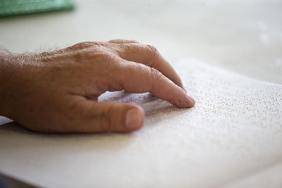 Close-up of human hand