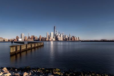 View of buildings in city at waterfront