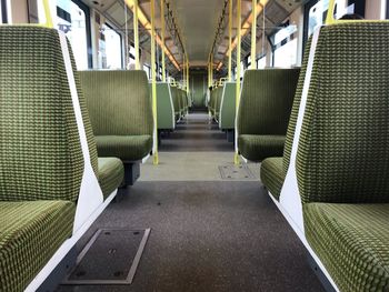 Empty seats in train