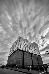 Low angle view of building against sky