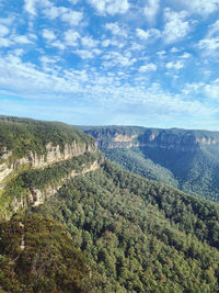 High angle view of landscape against sky