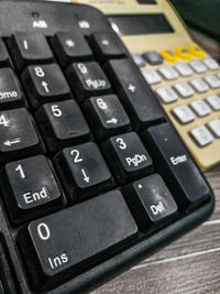 Close-up of computer keyboard