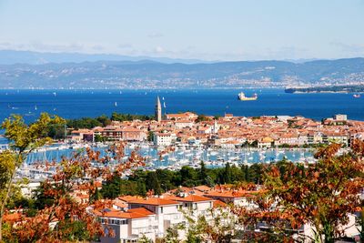 Slovenian beautiful old town and marina of izola