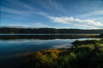 Morning at buyan lake, bedugul, bali, indonesia